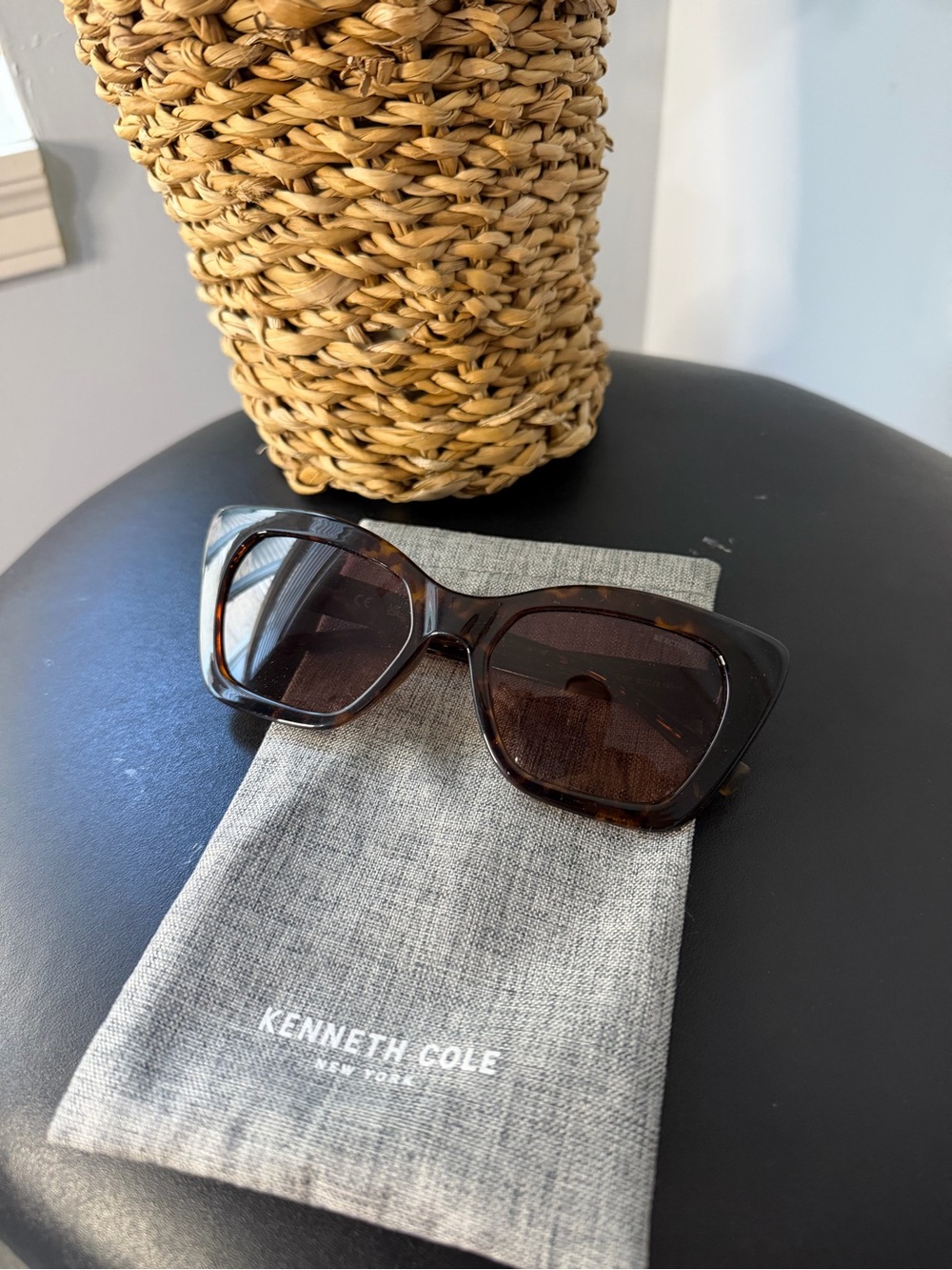 Kenneth Cole Tortoiseshell Women’s Sunglasses with Brown Lenses